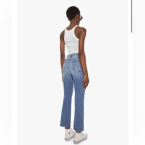 MOTHER Blue Ankle Cropped Jeans